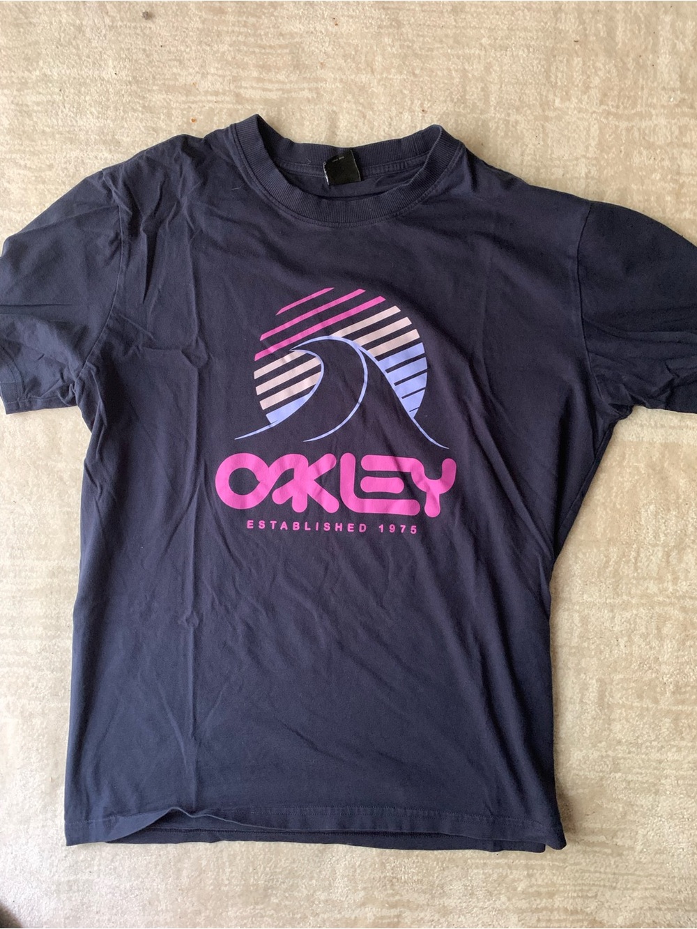 Navy Blue Oakley One Wave B1B T-Shirt